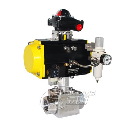 Pneumatic two-way internal thread high-pressure ball valve