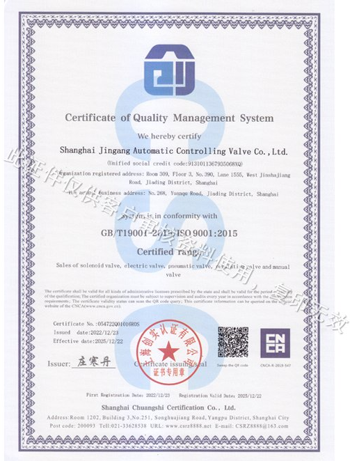ISO 9001 Quality Management System Certification